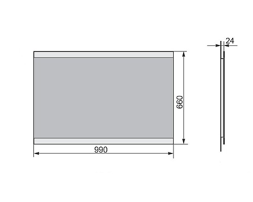 Зеркало Velvex Otto 100 zkOTT.100-11 с подсветкой Хром