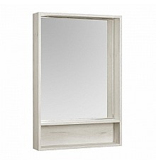 Зеркальный шкаф Флай 60 белый, дуб крафт Aquaton 1A237602FA860