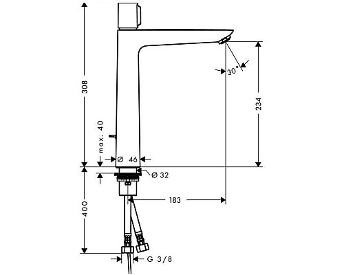 Смеситель для раковины Hansgrohe Talis Select S 71752000