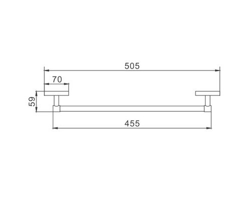 Полотенцедержатель Frap F19 F1901-1 Хром