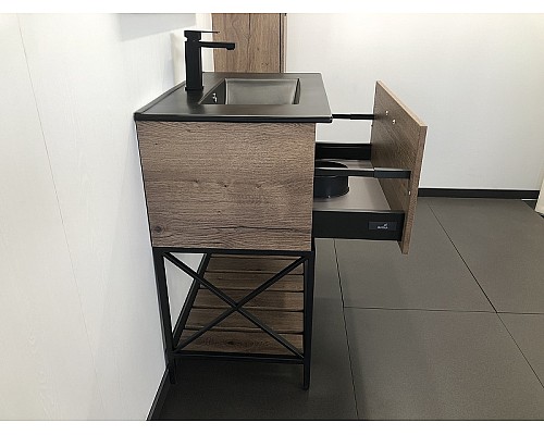 Тумба с раковиной Comforty Бредфорд 75 00004149064 Дуб темный