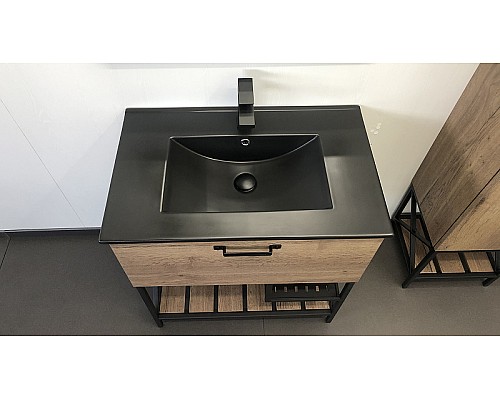 Тумба с раковиной Comforty Бредфорд 75 00004149064 Дуб темный