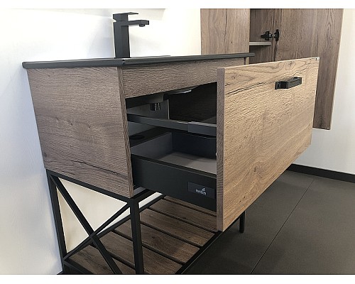 Тумба с раковиной Comforty Бредфорд 75 00004149064 Дуб темный