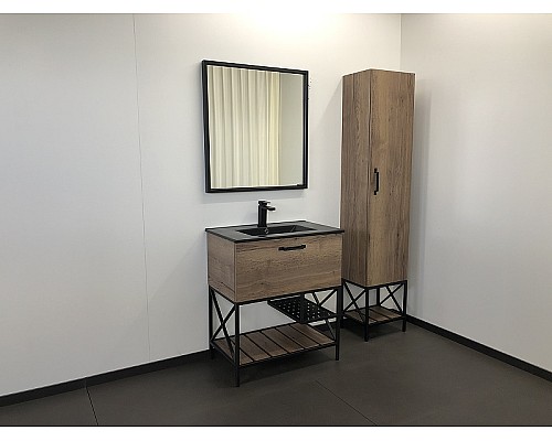 Тумба с раковиной Comforty Бредфорд 75 00004149064 Дуб темный