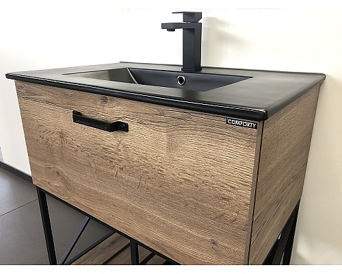 Тумба с раковиной Comforty Бредфорд 75 00004149064 Дуб темный