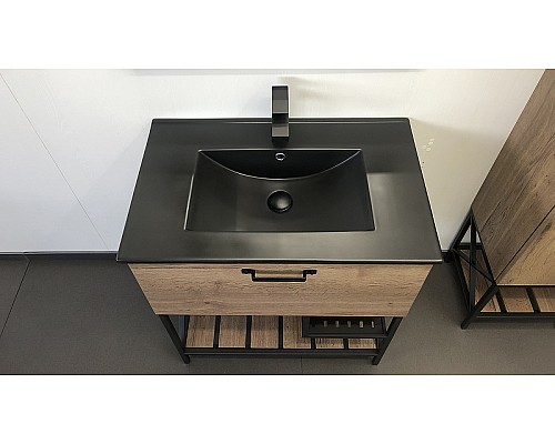 Тумба с раковиной Comforty Бредфорд 75 00004149064 Дуб темный