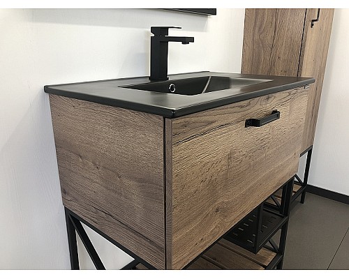 Тумба с раковиной Comforty Бредфорд 75 00004149064 Дуб темный