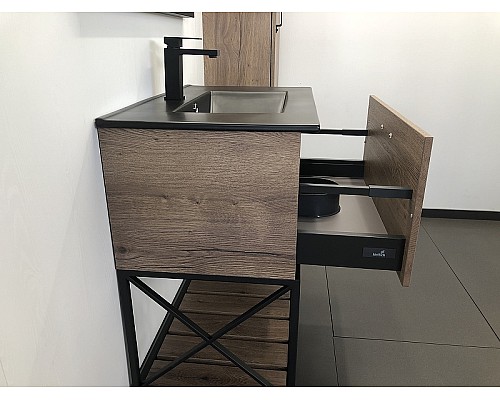 Тумба с раковиной Comforty Бредфорд 75 00004149064 Дуб темный