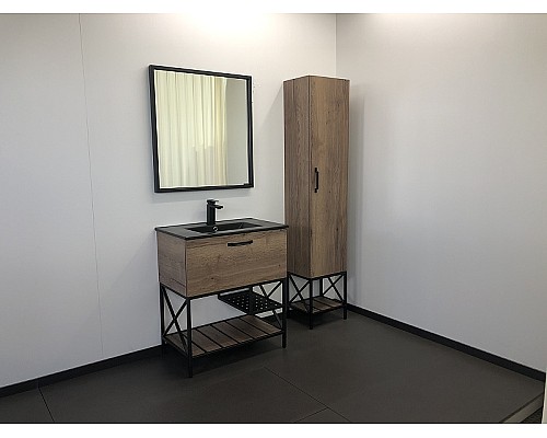 Тумба с раковиной Comforty Бредфорд 75 00004149064 Дуб темный