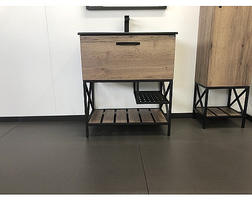 Тумба с раковиной Comforty Бредфорд 75 00004149064 Дуб темный