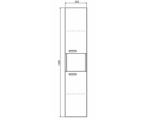 Шкаф пенал Comforty Никосия 35 00-00009554 подвесной Дуб темный