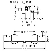 Термостат для душа Hansgrohe AXOR черный матовый 13116670