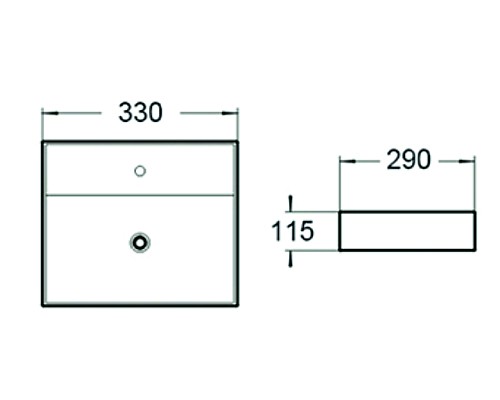 Раковина керамическая накладная и подвесная SantiLine SL-2001