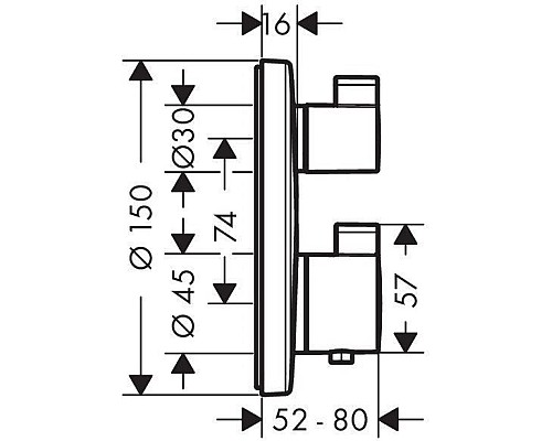 Смеситель для душа Hansgrohe Ecostat S 15757000