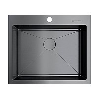 Кухонная мойка Omoikiri Akisame 59-GM 4973096 вороненая сталь