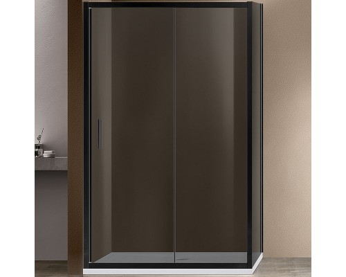 Душевой уголок Vincea Garda 120х90 VSR-1G9012CGB профиль Черный стекло тонированное