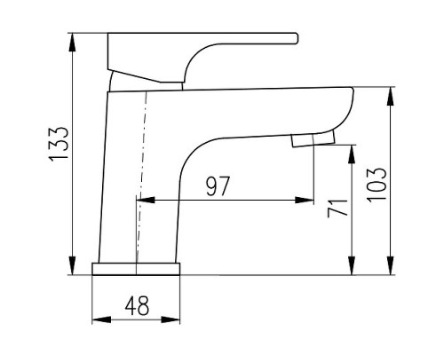 Смеситель для раковины Rav Slezak Yukon YU126.5CMAT Черный матовый