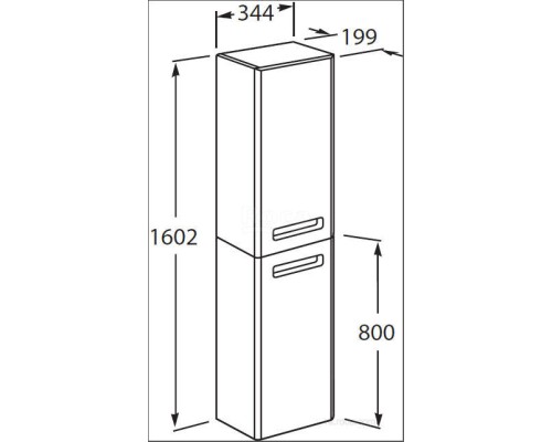 Шкаф - колонна Roca The Gap L ZRU9302739 цвет белая матовая 