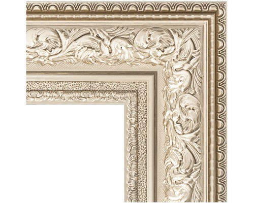 Зеркало Evoform Exclusive 180х120 BY 3634 с фацетом в багетной раме - Виньетка серебро 109 мм