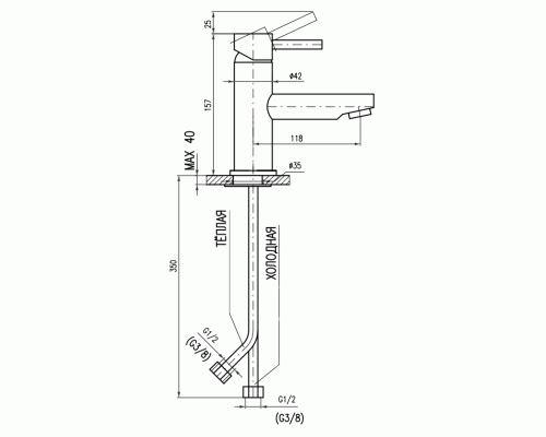 Смеситель для раковины Rav Slezak Seina SE926.5CMAT Черный матовый