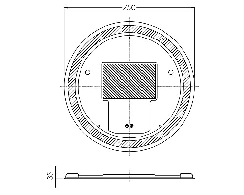 Зеркало Aquaton Анелло 75 1A260702AK010 с подсветкой с сенсорным выключателем и подогревом
