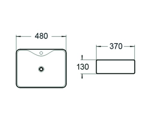 Раковина SantiLine 48 SL-1011MB Черная матовая