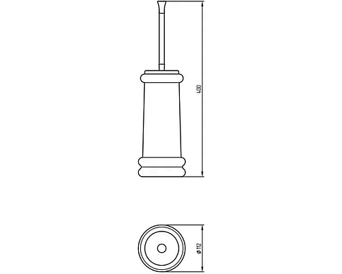 Ершик для унитаза Migliore Mirella Fortuna 30030 Золото