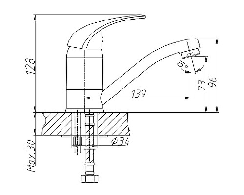 Смеситель для раковины Haiba HB4503 Хром