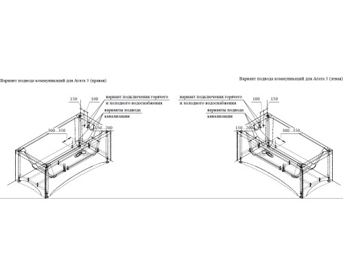 Акриловая ванна Radomir Vannesa Агата 3 175x75 2-01-0-0-1-227Р Белая