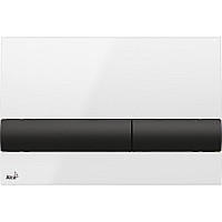 Кнопка смыва AlcaPlast M1710-8 белая/черная