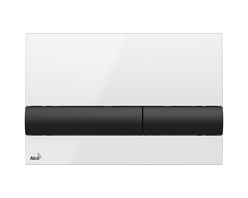 Кнопка смыва AlcaPlast M1710-8 белая/черная