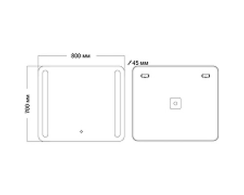 Зеркало Grossman Lara 80 138070 с подсветкой с сенсорным выключателем