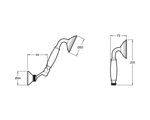 Душевой гарнитур Jacob Delafon Louise E24365-CP Хром