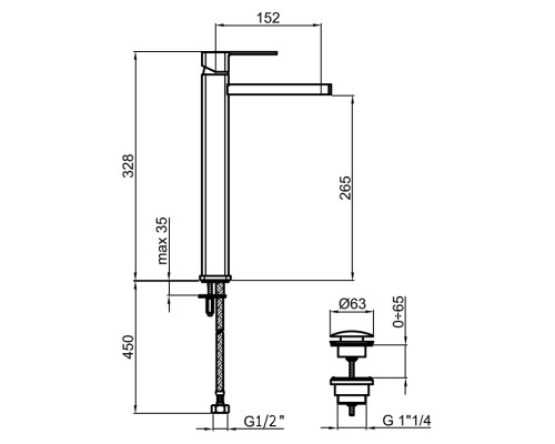 Смеситель для раковины Webert Azeta New AA830402015