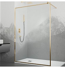 Душевая перегородка RGW Walk In WA-12G 90 32101290-16 профиль Золото стекло прозрачное