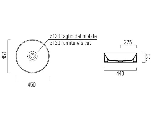 Раковина-чаша GSI Kube X 45 942711 Белая