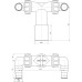 Колено для сифона Alcaplast с двумя штуцерами Белое