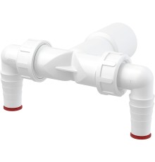 Колено для сифона Alcaplast с двумя штуцерами Белое