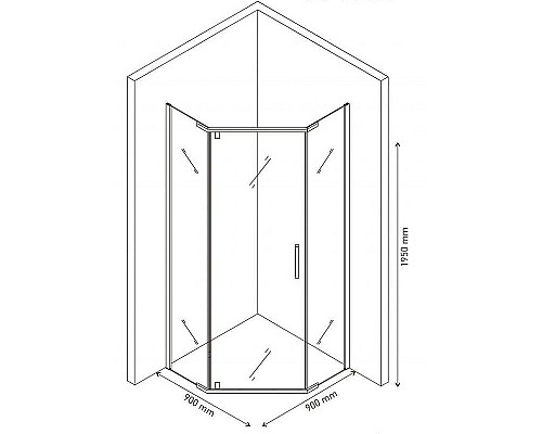 Душевой уголок Berges Oxygen 900x900