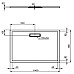 Акриловый поддон для душа Ideal Standard Ultraflat New 100х80 T4468V3 Черный шелк