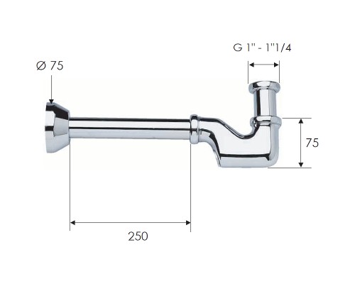 Сифон для раковины Remer 956114 Хром