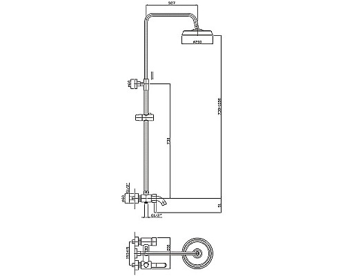 Душевая система Haiba HB2407 Хром
