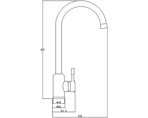 Смеситель для кухни ZorG Steel Hammer SH 5188 INOX Нержавеющая сталь