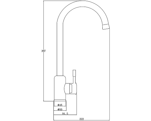 Смеситель для кухни ZorG Steel Hammer SH 5188 INOX Нержавеющая сталь