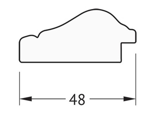Зеркало Evoform Definite 72х72 BY 1021 в багетной раме - Алебастр 48 мм