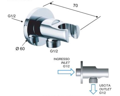 Гигиенический душ со смесителем Remer L30ES02332OL Хром
