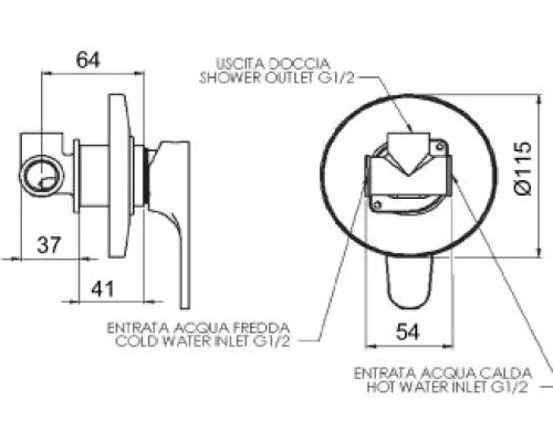 Гигиенический душ со смесителем Remer L30ES02332OL Хром