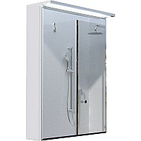 Зеркальный шкаф 1MarKa Соната 60 Ц0000007617 с подсветкой Белый глянец