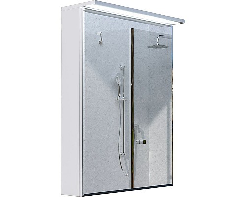 Зеркальный шкаф 1MarKa Соната 60 Ц0000007617 с подсветкой Белый глянец