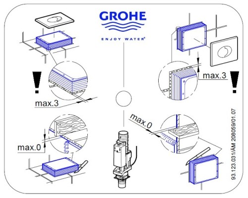 Инсталляция Grohe для унитаза с усиленным креплением